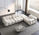 Calliope Bouclé Modular Sofa with Ottoman