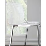 Modern Chrome /Acrylic Ghost Counter Stool