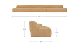 Naomi 3 Piece Wave Modular Sectional