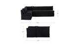 Fable Slipcover Dining Banquette  L-Shape 100.5 in