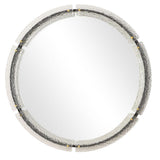 Crystalline Round Mirror