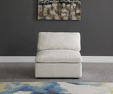 Plush Velvet Upholstered Standard Comfort Modular Armless Chair