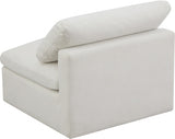 Plush Velvet Upholstered Standard Comfort Modular Armless Chair