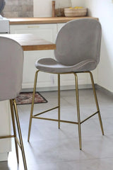 Lotus Beatle Gold Stool Velvet