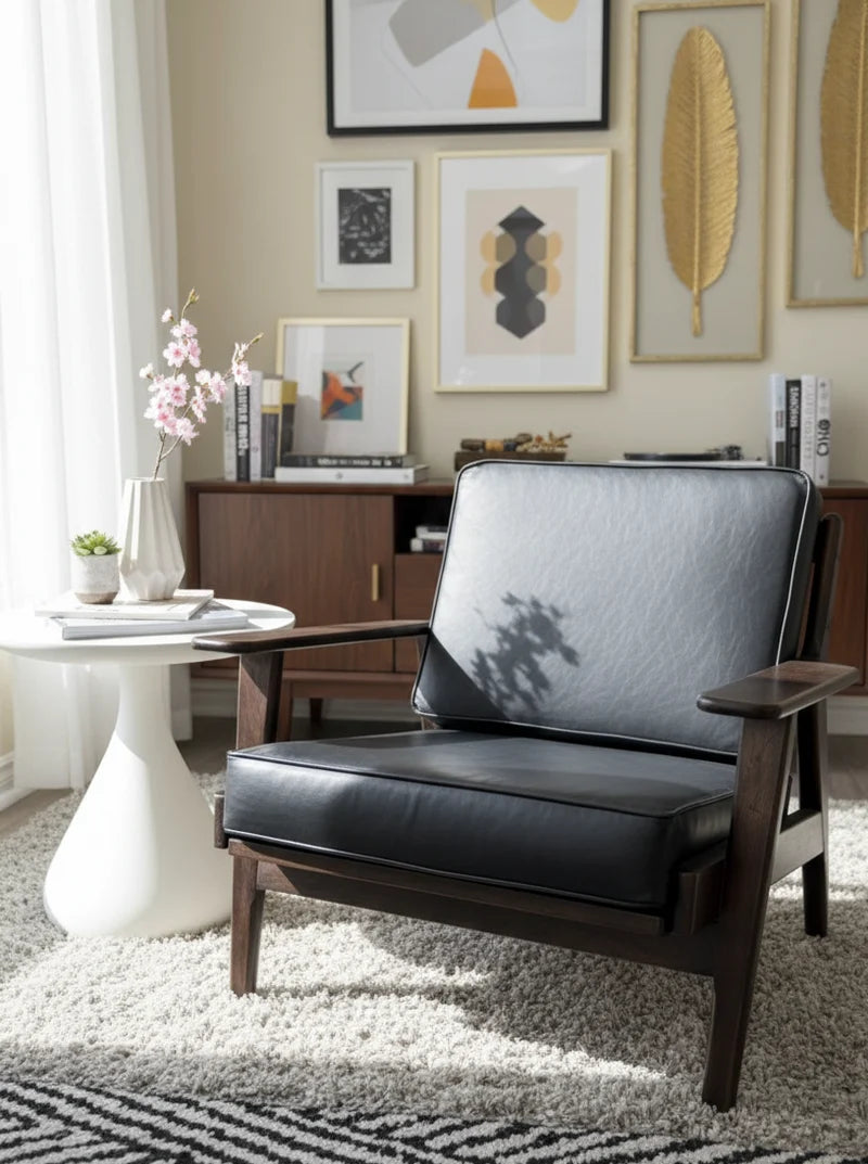 Ceba Lounge Chair (Faux Leather)