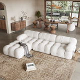 Calliope Bouclé Modular Sofa with Ottoman
