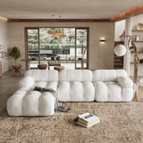 Calliope Bouclé Modular Sofa with Ottoman