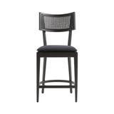Black Libby Cane Counter Stool