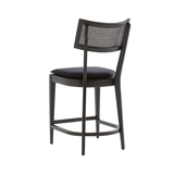 Black Libby Cane Counter Stool
