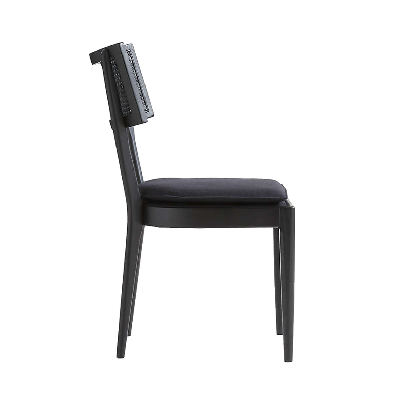 Black Tina Cane Dining Chair
