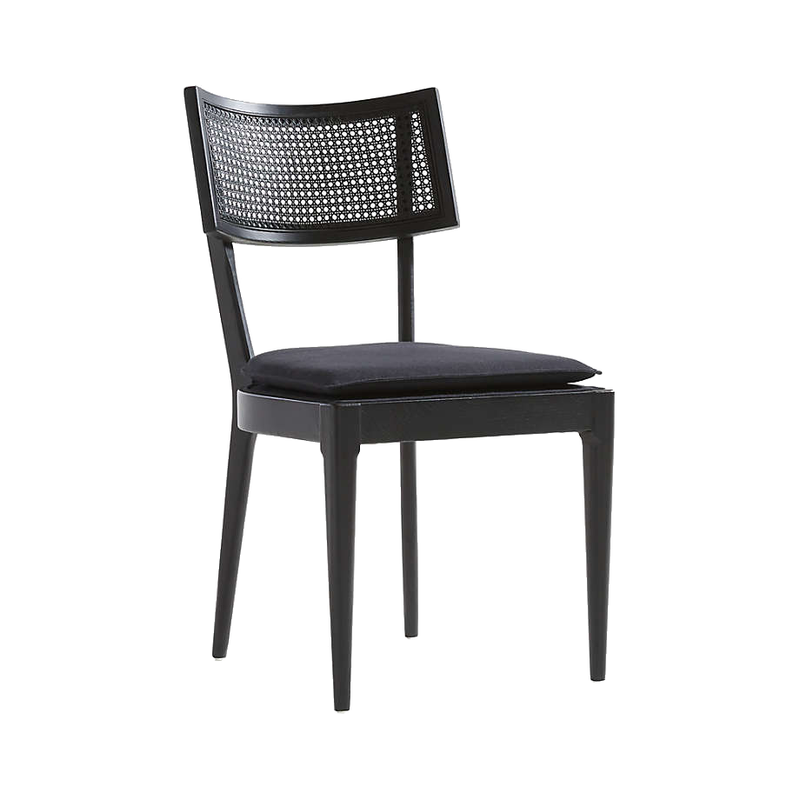 Black Tina Cane Dining Chair