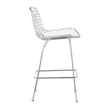 Bertoia Counter Stool  (Chrome/ Black)