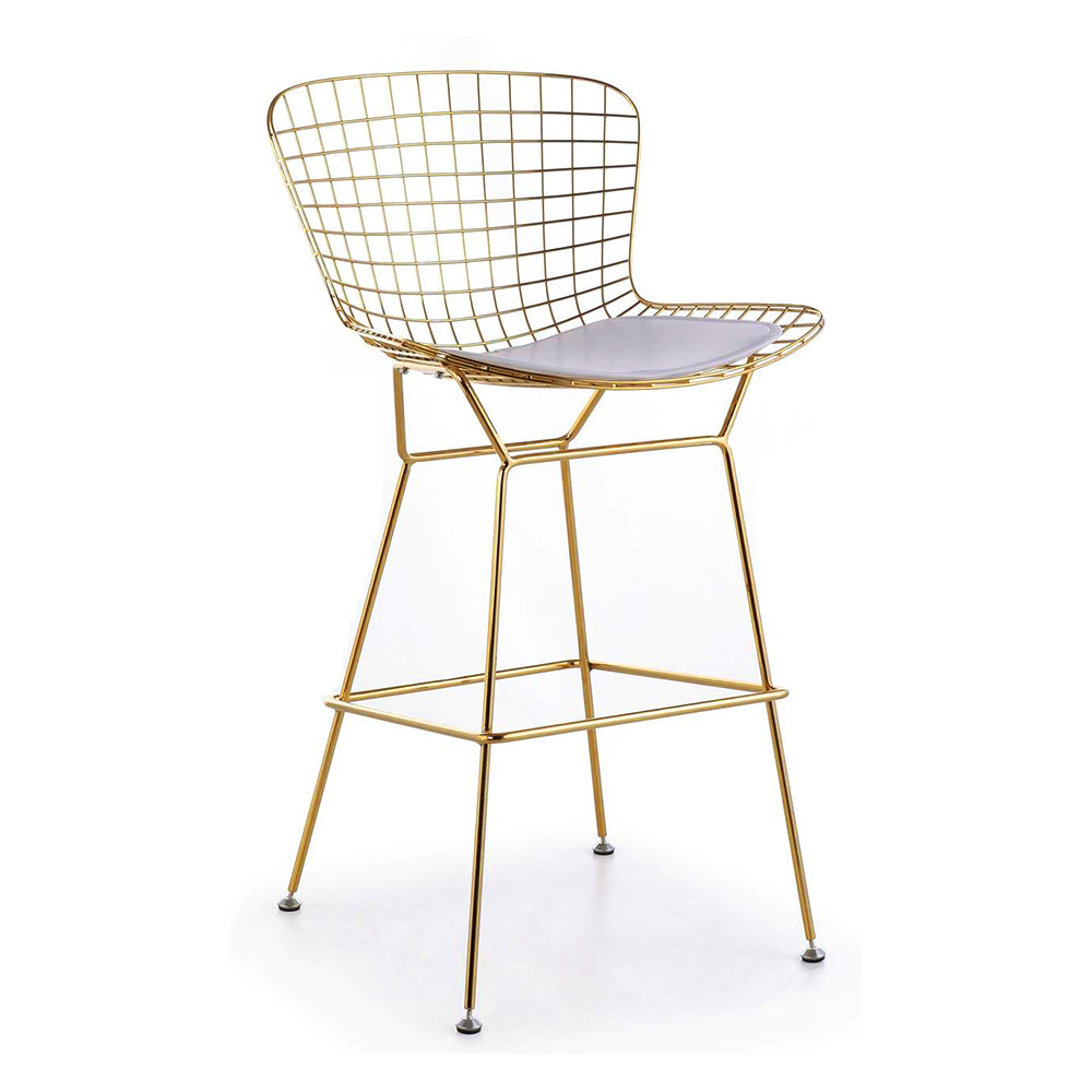 Bertoia Counter Stool (Gold/White)