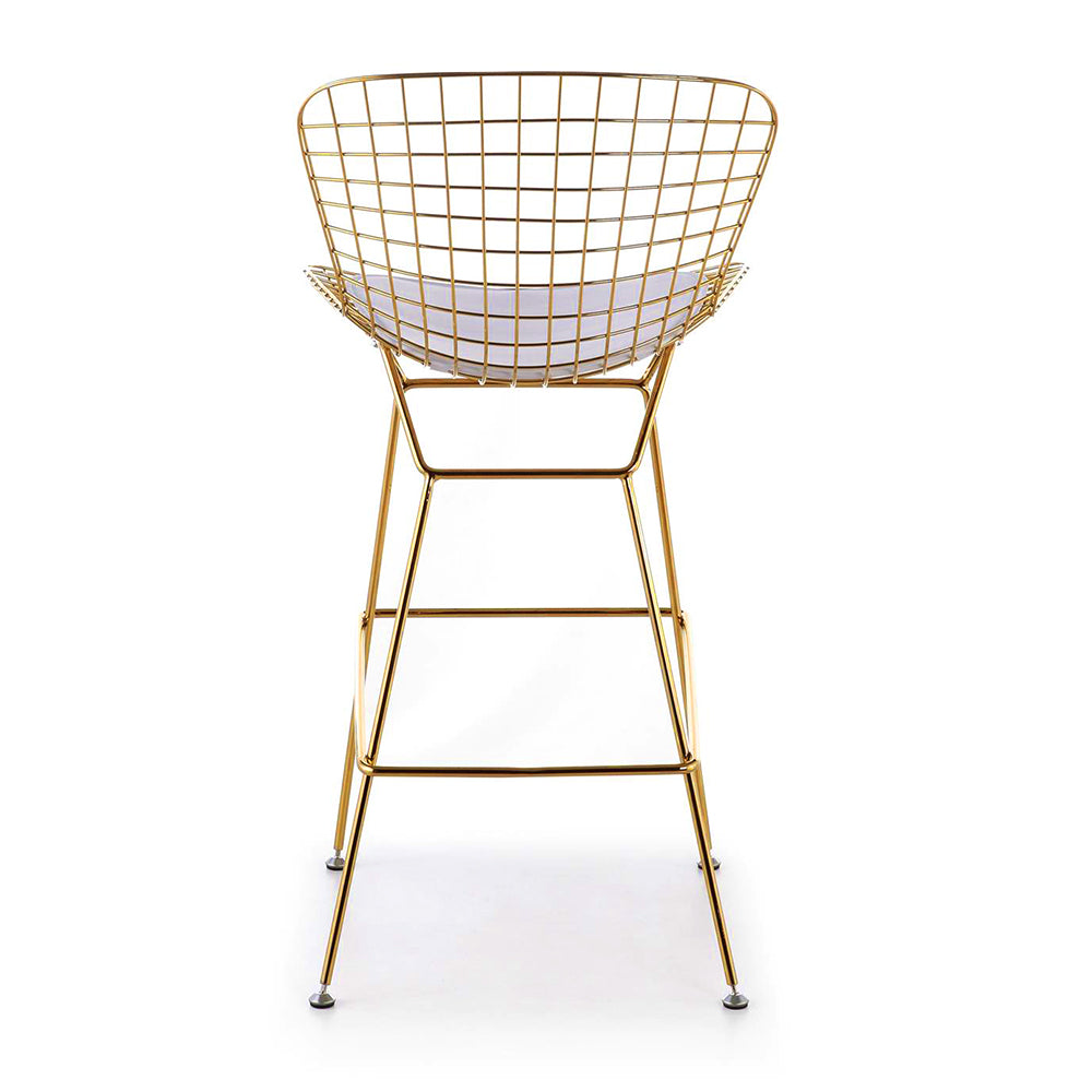 Bertoia Counter Stool (Gold/White)