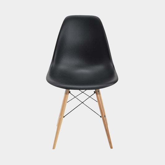 EM Eiffel Molded Plastic Kids Chair - Wooden Legs