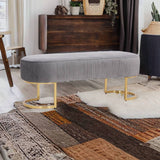 Modern Velvet /Gold Orchid Bench