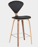 Norman Leather/Wood Counter  Stool
