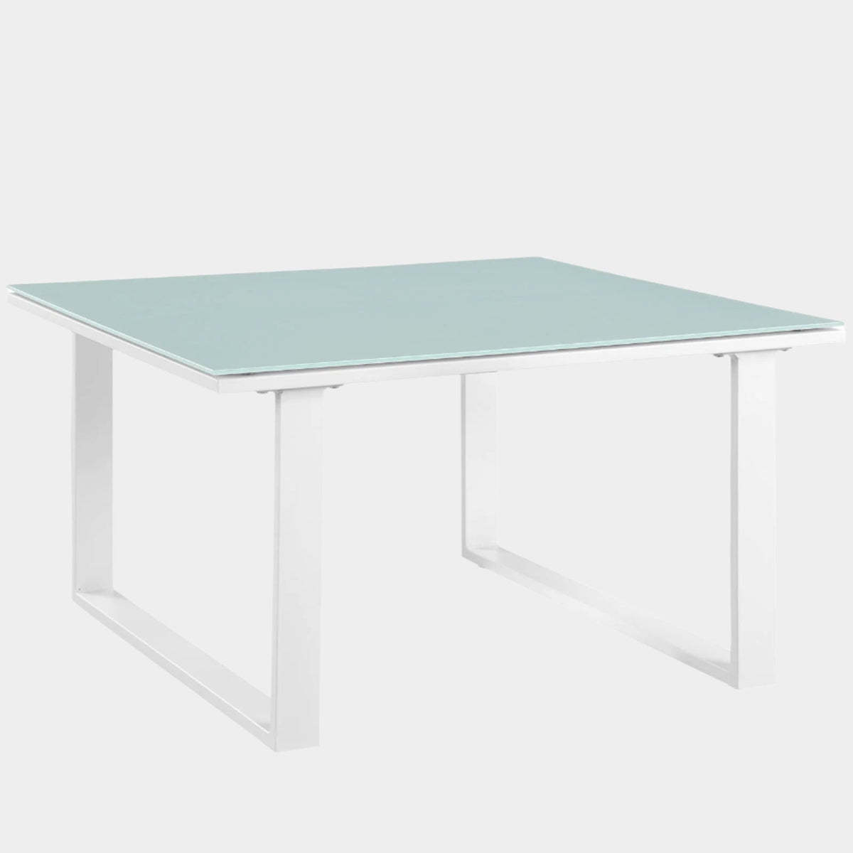 Fortuna Outdoor Patio Side Table in White