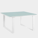 Fortuna Outdoor Patio Side Table in White