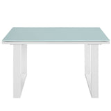 Fortuna Outdoor Patio Side Table in White