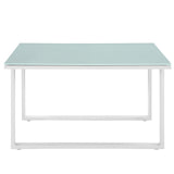 Fortuna Outdoor Patio Side Table in White