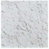 Lippa 48" Square Artificial Marble Dining Table in White