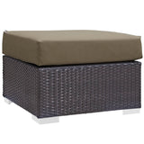 Convene 9 Piece Outdoor Sectional Set in Espresso Mocha