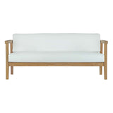 Bayport 8 Piece Outdoor Patio Teak Set in Natural White