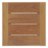 Bayport 8 Piece Outdoor Patio Teak Set in Natural White