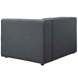 Mingle Fabric Right-Facing Sofa in Gray
