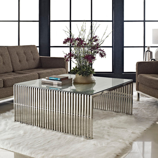 Slate Coffee Table (Glass Top)