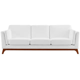 Chance Upholstered Fabric Sofa in White