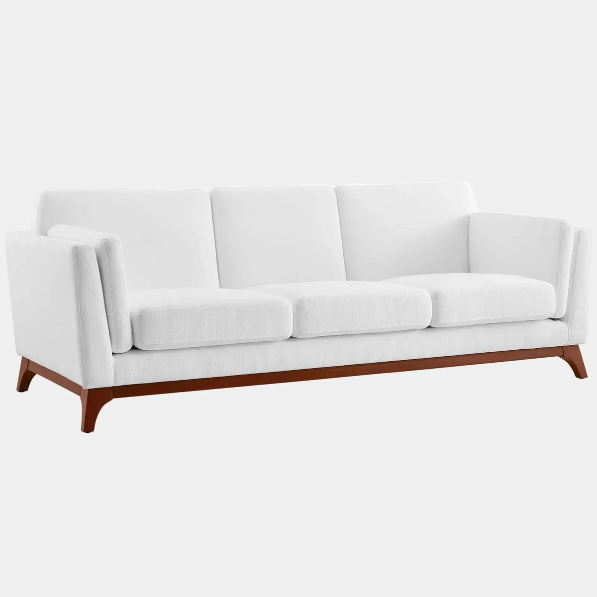 Chance Upholstered Fabric Sofa in White