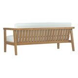 Bayport 8 Piece Outdoor Patio Teak Set in Natural White
