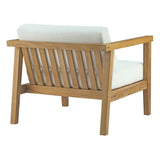 Bayport 5 Piece Outdoor Patio Teak Set in Natural White