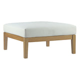 Bayport 5 Piece Outdoor Patio Teak Set in Natural White