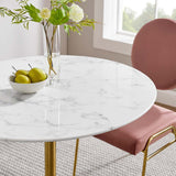 Leo Brass Faux Marble (Stone) Bar Table