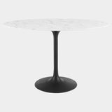 Lippa Oval Artificial Marble Dining Table