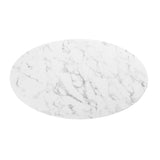 Lippa Oval Artificial Marble Dining Table