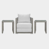 Aura 3 Piece Outdoor Patio Wicker Rattan Set