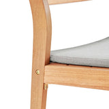 Viewscape Outdoor Patio Ash Wood Jack and Jill Chair Set in Natural Taupe