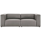 Mingle Vegan Leather 2-Piece Sectional Sofa Loveseat