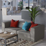 Mingle Vegan Leather 2-Piece Sectional Sofa Loveseat