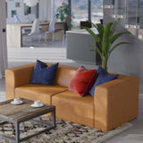 Mingle Vegan Leather 2-Piece Sectional Sofa Loveseat