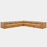 Mingle 7-Piece Vegan Leather Sectional Sofa