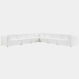 Mingle 7-Piece Vegan Leather Sectional Sofa