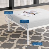 Harmony Sunbrella® Outdoor Patio Aluminum Ottoman in Gray