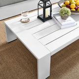 Tahoe Outdoor Patio Powder-Coated Aluminum Coffee Table in Gray