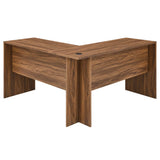 Render Wood Desk and File Cabinet Set in Walnut