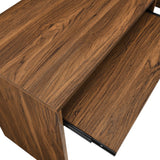 Render Wood Desk and File Cabinet Set in Walnut